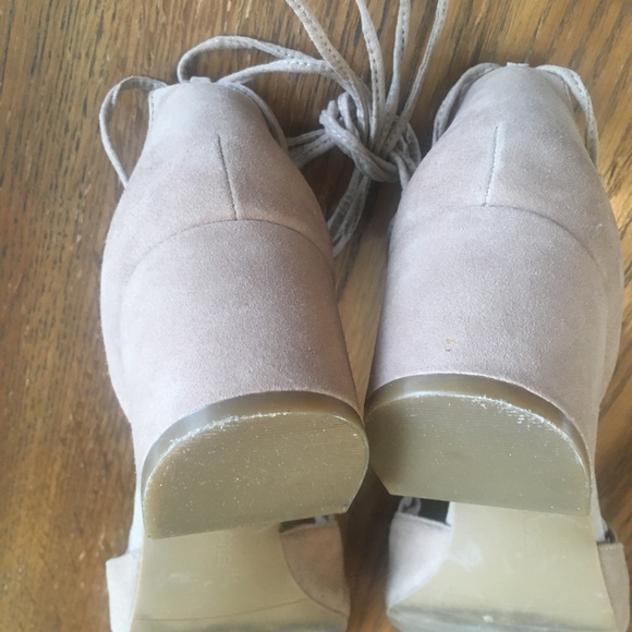 Cafe suede KENNETH COLE Toniann lace-up dorsay block heel 8.5 - Picture 6 of 7